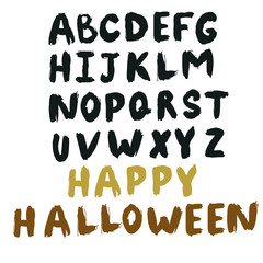 set of drawing letters of the alphabet