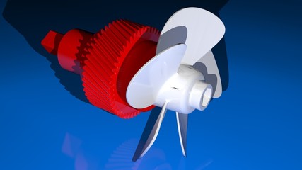 5 blades propeller with gear © Carlo Toffolo