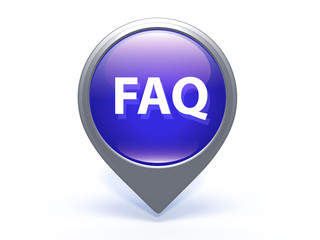faq pointer icon on white background