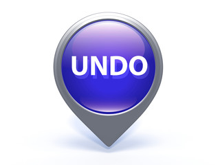 undo pointer icon on white background