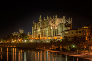 Fototapeta na wymiar Ausblick auf die Kathedrale von Palma