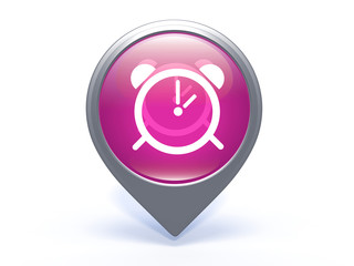 alarm pointer icon on white background