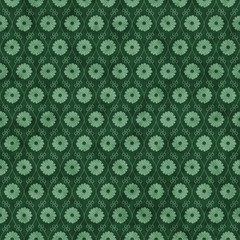Green Flower Repeat Pattern Background