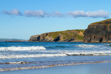 Fototapeta na wymiar Beach in Ballybunion on the coast of county Kerry, Ireland