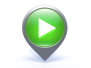 play pointer icon on white background