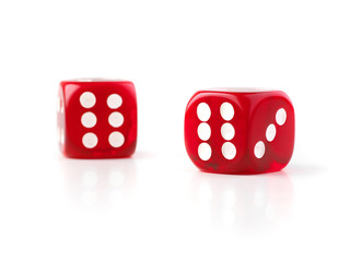 dice in selective focus