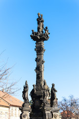 Fototapeta na wymiar the plague column in Rakovnik, Czech Republic