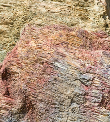 The relief of the rocks