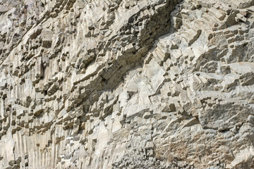 The relief of the rocks