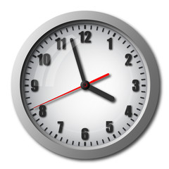 Wall mounted digital clock.