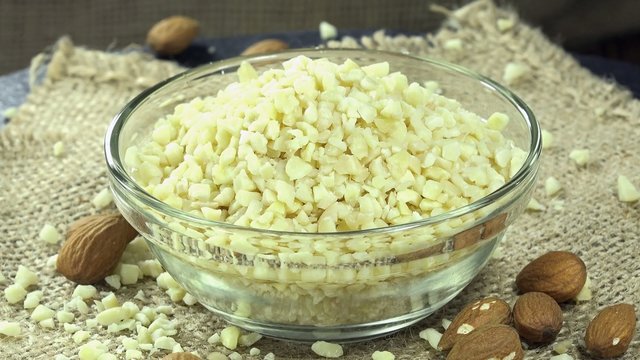 Portion of Minced Almonds (loopable)
