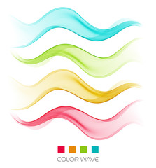 Abstract colorful wave design element