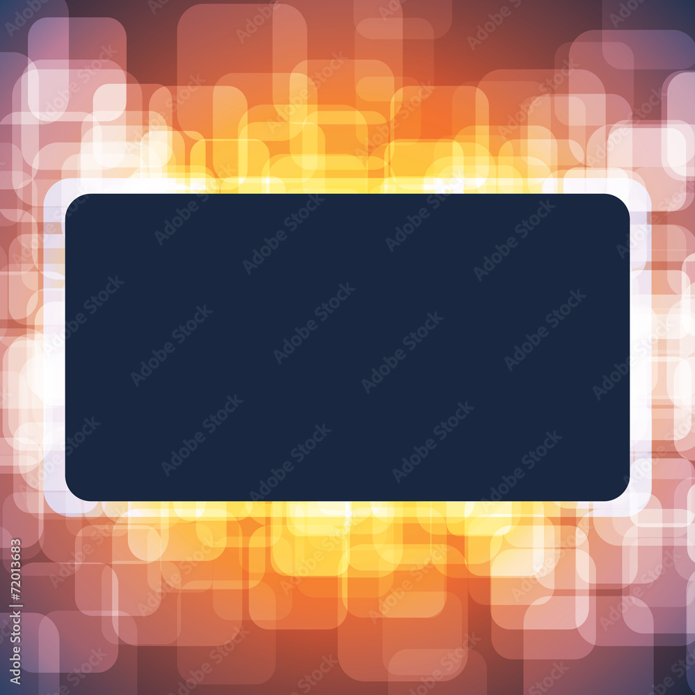 Poster background template and label with squares