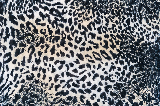 close up texture of print fabric striped leopard
