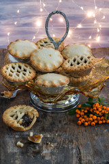 Assortment of traditional Christmas mince pies