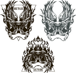 Fototapeta premium biker logotypes set