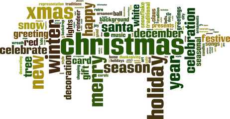 Christmas word cloud