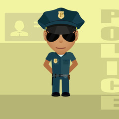 Drawing of policeman in style of the animated film.