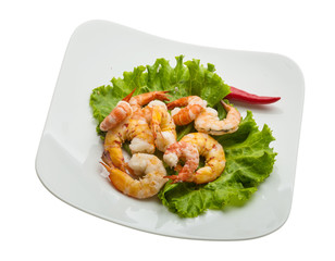 Unshelled king prawn