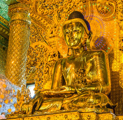 Nan Oo Buddha at Bo Ta Tuang Paya in Yangon, Myanmar