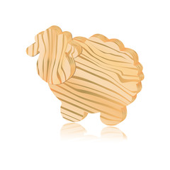 Symbol of 2015 - year of a wooden lamb.