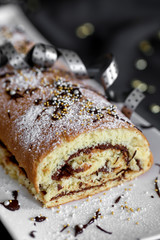 roulé au chocolat festif 4