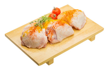 Raw chicken thigh