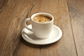 Turkish Coffee wooden background