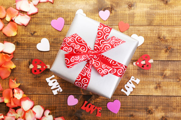 Beautiful romantic background on Valentines Day close-up