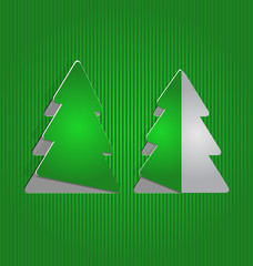 Christmas cutout paper tree, minimal background