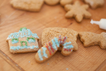 Family Working On gingerbread