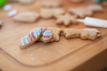 Family Working On gingerbread