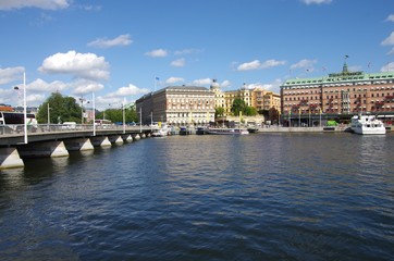 Fototapeta na wymiar promenade à Stockholm