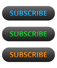 SUBSCRIBE Web Buttons Set (blue orange green join now sign up)