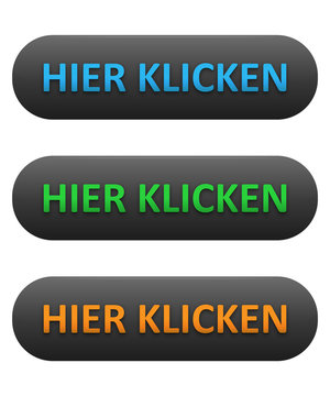"HIER KLICKEN“ Knopf (clicken sie taste web internet button)