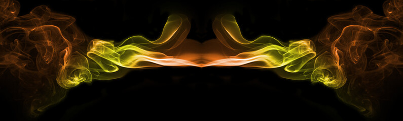 colorful smoke of Joss stick