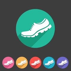 Running shoe, sneaker, trainer flat icon