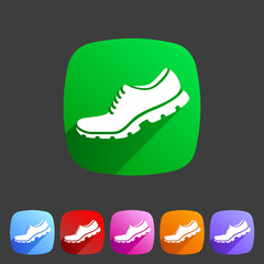 Running shoe, sneaker, trainer flat icon