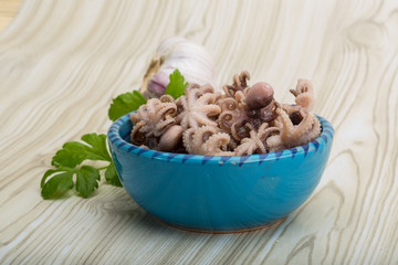 Boiled octopus