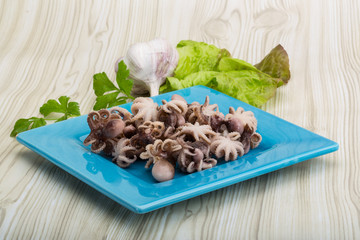 Boiled octopus