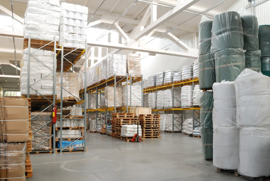 warehouse with rolls