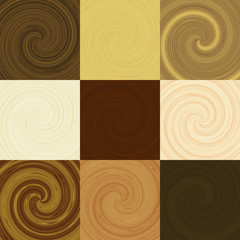 Set of wood swirl generated textures