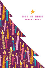 Obraz premium Vector colorful birthday candles Christmas tree silhouette
