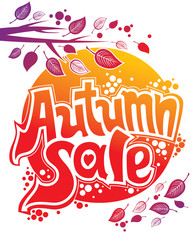 Autumn sale. Vector illustration.