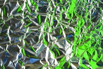 Crinkled tinfoil