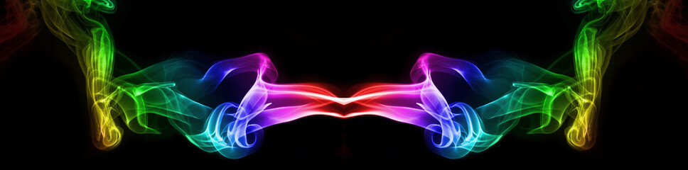 colorful smoke of Joss stick