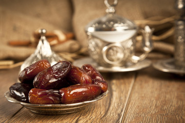 Dried date palm fruits or kurma, ramadan ( ramazan ) food