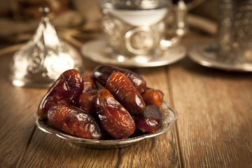 Dried date palm fruits or kurma, ramadan ( ramazan ) food