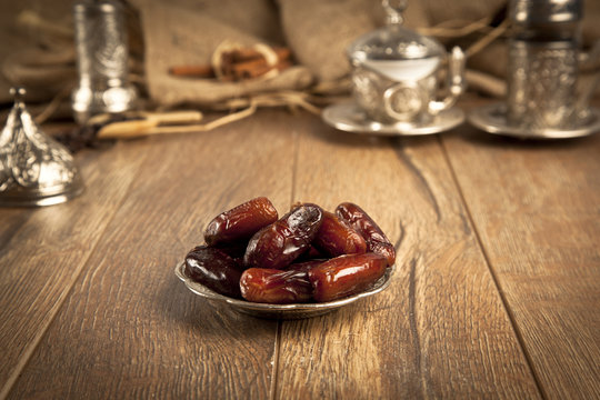 Dried date palm fruits or kurma, ramadan ( ramazan ) food