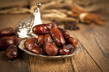 Dried date palm fruits or kurma, ramadan ( ramazan ) food